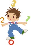Bambino dell'acrobata con digitale illustrazione di stock Bambino dell'acrobata con digitale illustrazione di stock