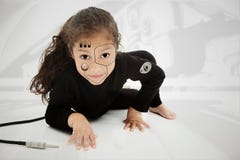 Bambino prescolare adorabile del Cyborg immagini stock libere da diritti Bambino prescolare adorabile del Cyborg immagini stock libere da diritti