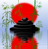 Bamboo Branches And Cairn Stones Royalty Free Stock Photos Bamboo Branches And Cairn Stones Royalty Free Stock Photos