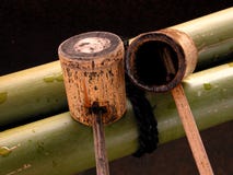 Bamboo Ladle Stock Photo