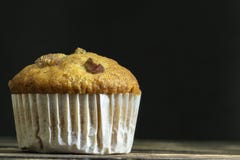 Banaan cupcake of banaanmuffin royalty-vrije stock afbeelding Banaan cupcake of banaanmuffin royalty-vrije stock afbeelding