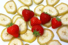 Banana And Strawberry Stock Image