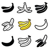 Banana icons royalty free illustration Banana icons royalty free illustration