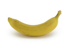 Banana isolada na foto branca do fundo Imagem bonita, vagabundos Fotos de Stock Banana isolada na foto branca do fundo Imagem bonita, vagabundos Fotos de Stock