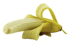 Banana su bianco fotografia stock libera da diritti Banana su bianco fotografia stock libera da diritti