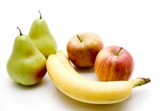 Banana With Apple Royalty Free Stock Image