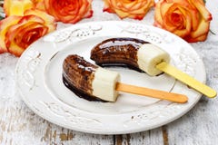 Bananas With Chocolate Royalty Free Stock Image Bananas With Chocolate Royalty Free Stock Image