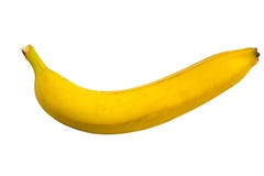 Banane jaune mûre sur le fond blanc photos stock Banane jaune mûre sur le fond blanc photos stock