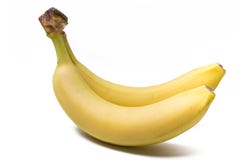 Banane sur le blanc photo stock Banane sur le blanc photo stock