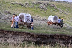 Banbrytande handkärraTrek för mormon royaltyfria bilder Banbrytande handkärraTrek för mormon royaltyfria bilder