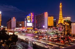 Bande de Las Vegas et intersection est de route de flamant photos libres de droits Bande de Las Vegas et intersection est de route de flamant photos libres de droits