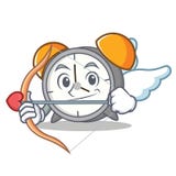Bande dessinée de caractère de réveil de cupidon illustration stock Bande dessinée de caractère de réveil de cupidon illustration stock