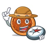 Bande dessinée de mascotte de tarte de baket d'explorateur illustration stock Bande dessinée de mascotte de tarte de baket d'explorateur illustration stock