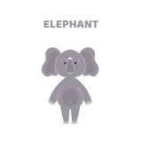 Bande dessinée un éléphant mignon et drôle illustration libre de droits Bande dessinée un éléphant mignon et drôle illustration libre de droits