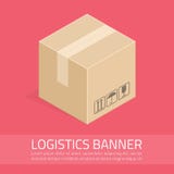 Bandeira da logística do vetor ilustração stock Bandeira da logística do vetor ilustração stock