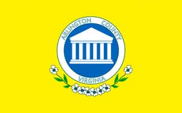 Bandeira de Arlington County em Virgínia, EUA imagens de stock royalty free Bandeira de Arlington County em Virgínia, EUA imagens de stock royalty free