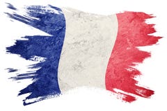 Bandeira de Grunge France Bandeira de França com textura do grunge Strok da escova ilustração do vetor Bandeira de Grunge France Bandeira de França com textura do grunge Strok da escova ilustração do vetor