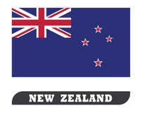 Bandeira de Nova Zelândia ilustração stock Bandeira de Nova Zelândia ilustração stock