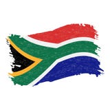 Bandeira de África do Sul, curso da escova do sumário do Grunge isolado em um fundo branco Ilustração do vetor ilustração royalty free Bandeira de África do Sul, curso da escova do sumário do Grunge isolado em um fundo branco Ilustração do vetor ilustração royalty free