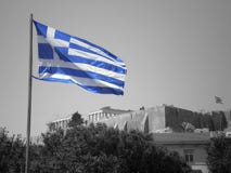Bandeira grega fotos de stock royalty free Bandeira grega fotos de stock royalty free