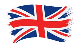 Bandeira pintada pincelada de Reino Unido ilustração do vetor Bandeira pintada pincelada de Reino Unido ilustração do vetor