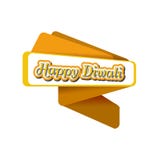 Bandera de la papiroflexia del vector para el diwali Bandera de moda de la cinta de la papiroflexia stock de ilustración Bandera de la papiroflexia del vector para el diwali Bandera de moda de la cinta de la papiroflexia stock de ilustración