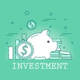 Bandera de la web de la inversión financiera Estrategia empresarial y actividades bancarias ilustración del vector Bandera de la web de la inversión financiera Estrategia empresarial y actividades bancarias ilustración del vector