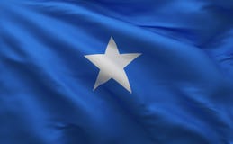 Bandera de Somalia, fondo material de seda de Somalia, representación 3D ilustración del vector Bandera de Somalia, fondo material de seda de Somalia, representación 3D ilustración del vector