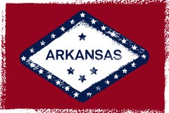Bandera del Grunge de Arkansas Estado americano Textura, fondo, cartel stock de ilustración Bandera del Grunge de Arkansas Estado americano Textura, fondo, cartel stock de ilustración
