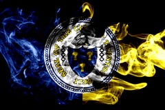 Bandera del humo de la ciudad de Trenton, estado de New Jersey, Estados Unidos de Amer imágenes de archivo libres de regalías Bandera del humo de la ciudad de Trenton, estado de New Jersey, Estados Unidos de Amer imágenes de archivo libres de regalías