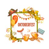 Bandera para la celebración de Oktoberfest Cerveza y stock de ilustración Bandera para la celebración de Oktoberfest Cerveza y stock de ilustración