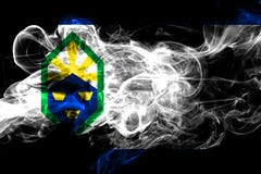 Bandera que fuma colorida 2018 de Colorado Springs, Colorado ilustración del vector Bandera que fuma colorida 2018 de Colorado Springs, Colorado ilustración del vector