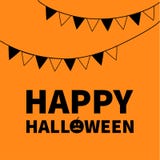 Banderas de papel del triángulo Bandera del texto de las letras del feliz Halloween con la silueta negra triste de la calabaza Ej Imagen de archivo Banderas de papel del triángulo Bandera del texto de las letras del feliz Halloween con la silueta negra triste de la calabaza Ej Imagen de archivo