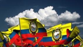 Banderas ecuatorianas que agitan Banderas ecuatorianas que agitan