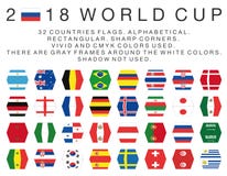 Banderas rectangulares de los países de 2018 mundiales libre illustration Banderas rectangulares de los países de 2018 mundiales libre illustration