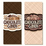 Banderas verticales del vector para el caramelo de chocolate Foto de archivo libre de regalías Banderas verticales del vector para el caramelo de chocolate Foto de archivo libre de regalías