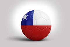 Bandiera del Cile sulla palla, rappresentazione 3d Pallone da calcio nell'illustrazione 3d illustrazione di stock Bandiera del Cile sulla palla, rappresentazione 3d Pallone da calcio nell'illustrazione 3d illustrazione di stock