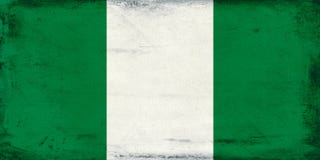 Bandiera nazionale d'annata del fondo della Nigeria Fotografie Stock Libere da Diritti Bandiera nazionale d'annata del fondo della Nigeria Fotografie Stock Libere da Diritti