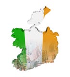 Bandierina del programma dell'Irlanda con gli euro royalty illustrazione gratis Bandierina del programma dell'Irlanda con gli euro royalty illustrazione gratis