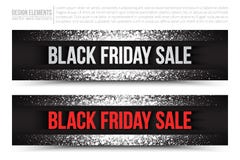 Baner för Black Friday Sale vektorrengöringsduk royaltyfri illustrationer Baner för Black Friday Sale vektorrengöringsduk royaltyfri illustrationer