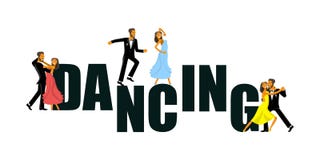 Baner för dansstudion vektor illustrationer Baner för dansstudion vektor illustrationer