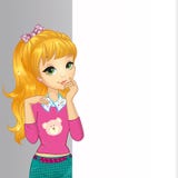 Baner för Goldenlocks flickahåll vektor illustrationer Baner för Goldenlocks flickahåll vektor illustrationer