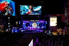 Bangkok - 22 février 2019 : Une photo de spectacle de tournée de musique de Pepsi, d'une campagne pour célébrer la nouvelle plate images libres de droits Bangkok - 22 février 2019 : Une photo de spectacle de tournée de musique de Pepsi, d'une campagne pour célébrer la nouvelle plate images libres de droits