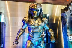 Beautiful Standee of Movie Predator displays at the theater royalty free stock image Beautiful Standee of Movie Predator displays at the theater royalty free stock image