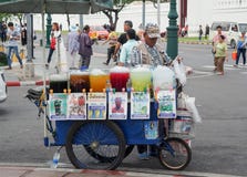 Street Vendor Cart selling ice fruit juices Royalty Free Stock Photography Street Vendor Cart selling ice fruit juices Royalty Free Stock Photography