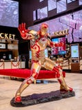 Bangkok, Thailand - May 7, 2019: Life-size Superhero Iron Man model show in Avengers Endgame exhibition booth at iconsiam, Iron