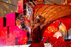 BANGKOK, THAÏLANDE - FÉVRIER 2018 : Exposition chinoise de célébration de nouvelle année centre commercial à d'EmQuartier et de c image stock BANGKOK, THAÏLANDE - FÉVRIER 2018 : Exposition chinoise de célébration de nouvelle année centre commercial à d'EmQuartier et de c image stock
