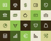 Bank And Finance Icons. Flat Stock Photo Bank And Finance Icons. Flat Stock Photo