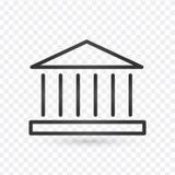 Bank building icon vector, linear design, vector illustration. Editable stroke. vector illustration Bank building icon vector, linear design, vector illustration. Editable stroke. vector illustration