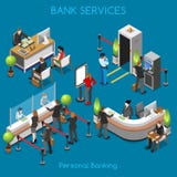 Bank Office 02 People Isometric Stock Image Bank Office 02 People Isometric Stock Image